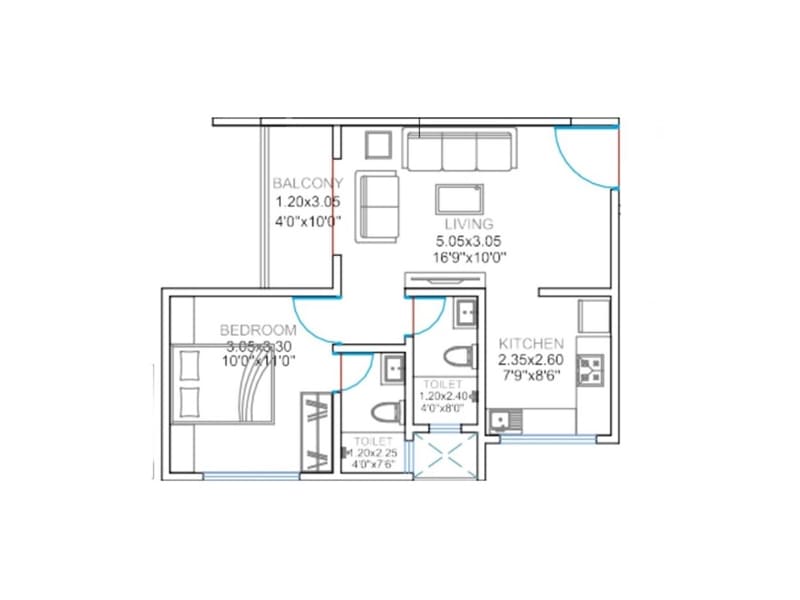 Floor plan of Balaji Oriana World — photo gallery, images, brochure, amenities, cost sheet, price breakup, availability details, RERA number, RERA certificate, possession date, layout plan, logo, floor plan, master plan, and location map showcasing project highlights and features.